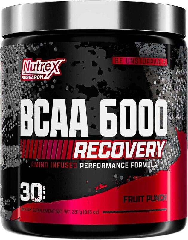 

Nutrex Research BCAA Powder 6000 Amino Acid, 231gm, Fruit Punch