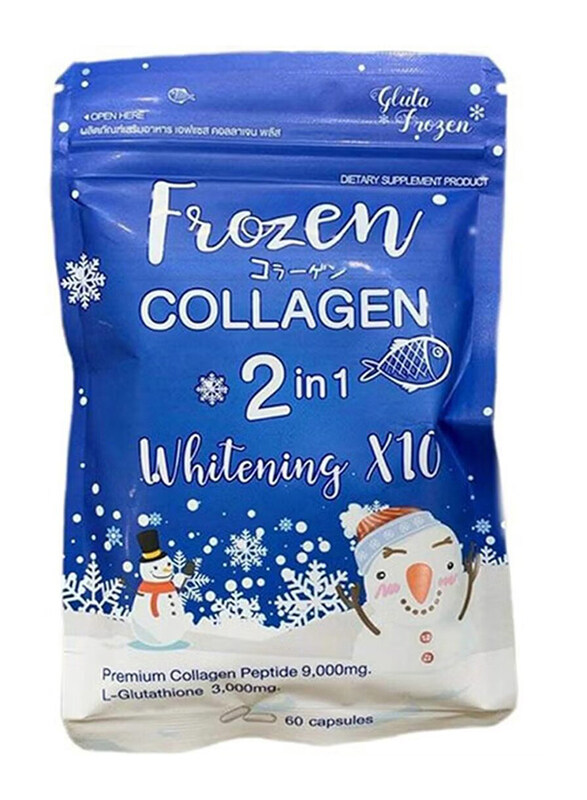 

Frozen Collagen 2-in-1 Whitening X10 Glutathione, 60 Capsules