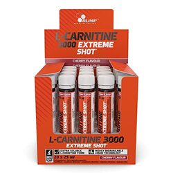 Olimp Sport Nutrition L-Carnitine 3000 Extreme Shots, 20 x 25ml, Cherry