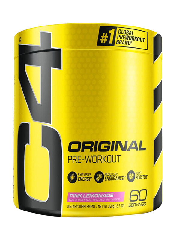 

Cellucor C4 Original Pre-Workout Powder Energy Drink Supplement, 60 Servings, 360gm, Pink Lemonade