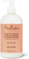 Shea Moisture Coconut & Hibiscus Curl & Shine Conditioner for Thick & Curly Hair, 13oz