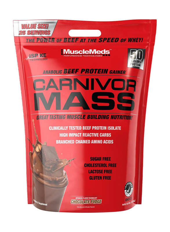 

Musclemeds Carnivor Mass Sugar Free Protein Powder, 10.4Lbs, Chocolate Fudge