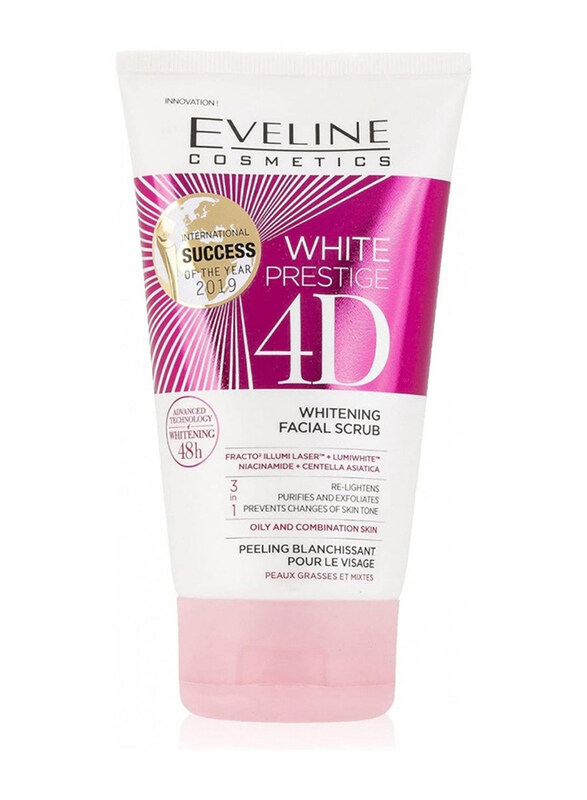 

Eveline Cosmetics White Prestige 4D Active Whitening Facial Scrub, 150ml
