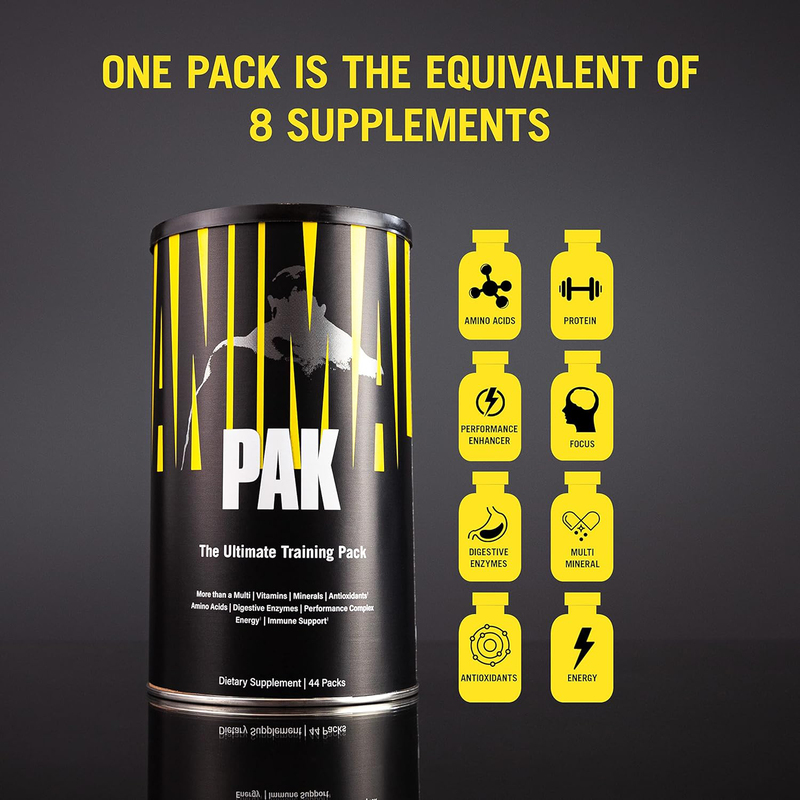 Animal Pak Convenient All-in-One Vitamin Dietary Supplement for Women & Men, 44 Pack, Unflavoured
