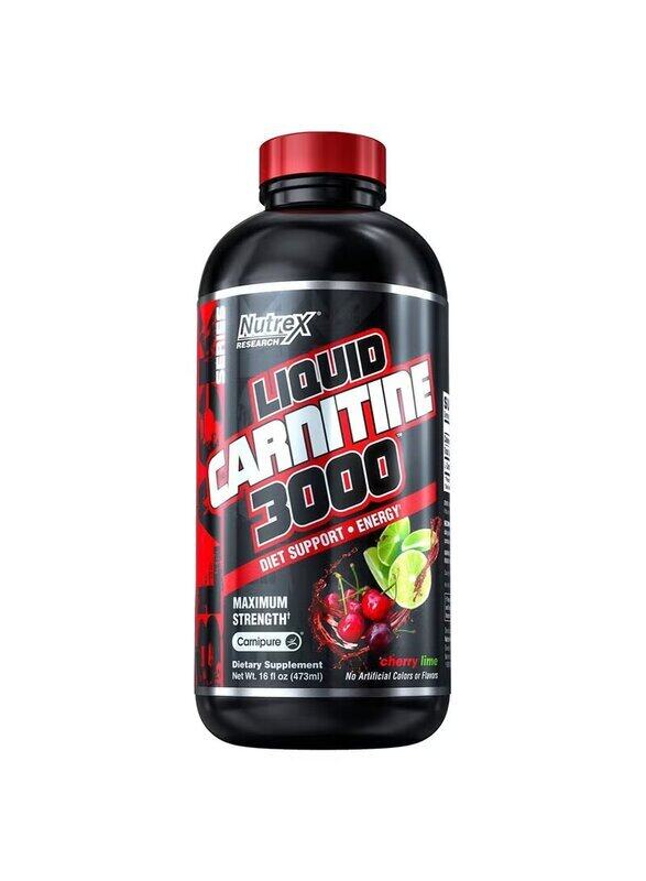 

Nutrex Research 3000 Premium Liquid Carnitine for Fat Loss Support, 16oz, Cherry Lime