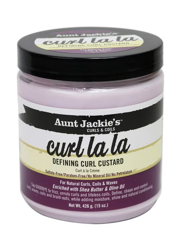 Aunt Jackie's Curl La La Defining Curl Custard for Curly Hair, 15oz