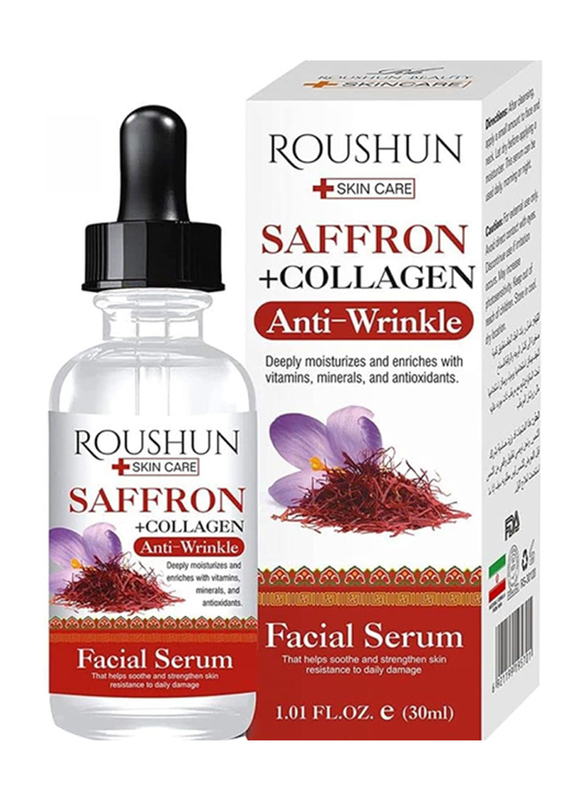 Roushun Beauty Saffron & Collagen Serum Anti-Wrinkle Deeply Moisturizes, 30ml