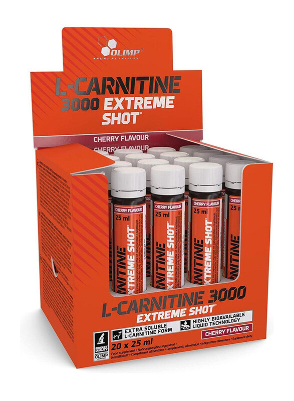 

Olimp L-Carnitine Forte 3000 Extreme Shot, 20 x 25ml, Cherry