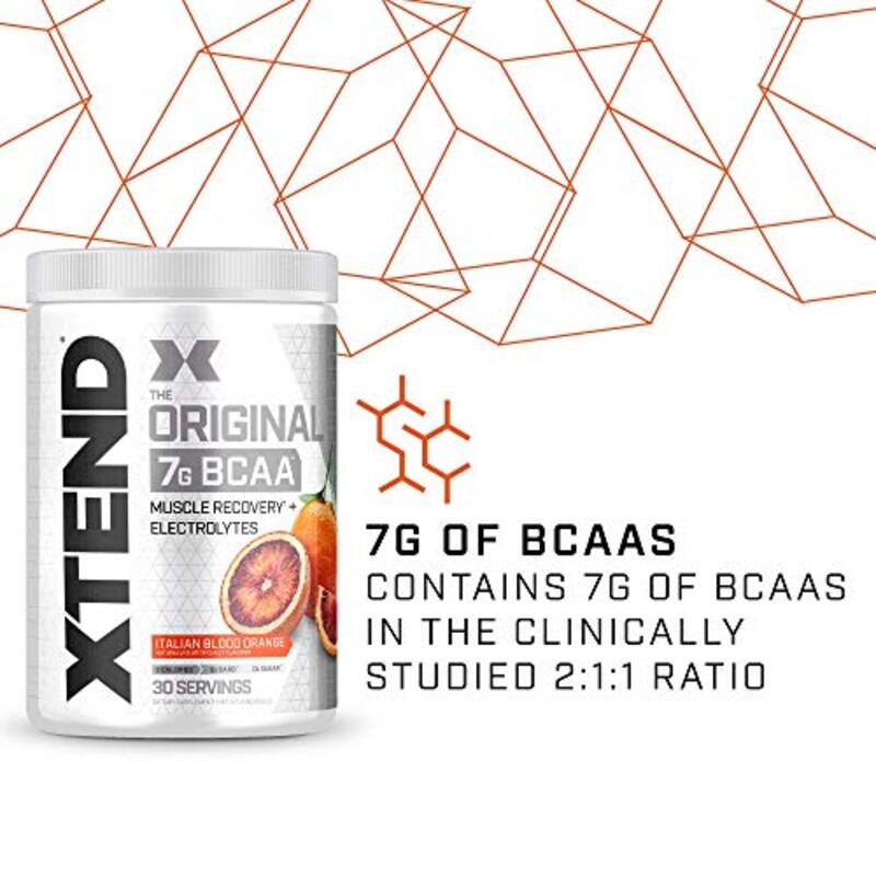 Scivation Xtend Original 7g BCAA Muscle Recovery + Electrolytes Dietary Supplement, 30 Servings, Italian Blood Orange