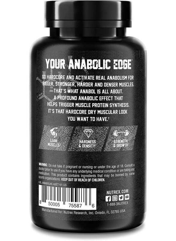 Nutrex Research Anabol Hardcore Anabolic Activator, Muscle Builder and Hardening Agent Capsules, 60 Capsules, Unflavoured