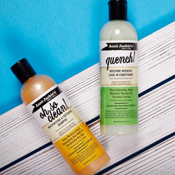 Aunt Jackie's Oh so Clean! Shampoo & Quench Leave-in Conditioner for Curly Hair, 12oz, 2 Piece