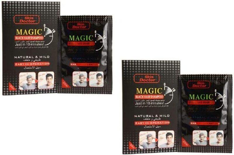 

Skin Doctor Magic Hair Colour Shampoo, Pack of 2, Black