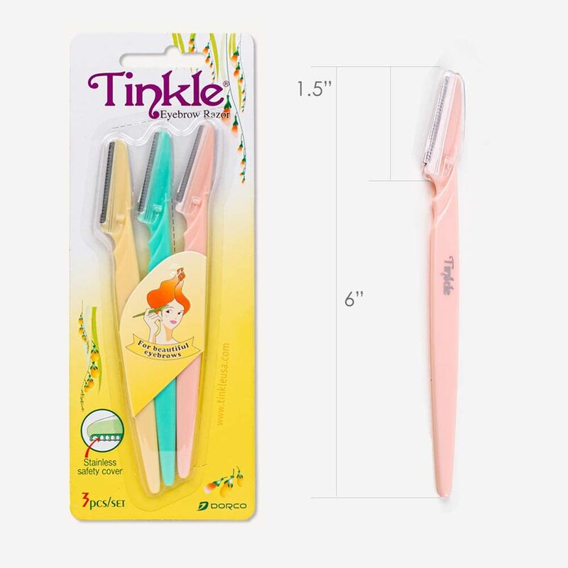 Dorco Tinkle Eyebrow Razor, 18 Pieces