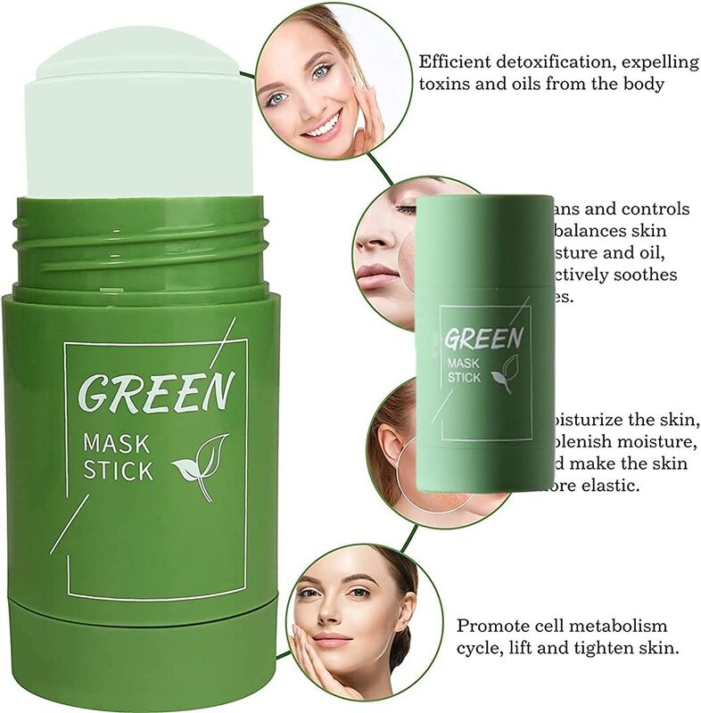 Xingqijia Green Tea Purifying Clay Stick Mask, 2 Pieces