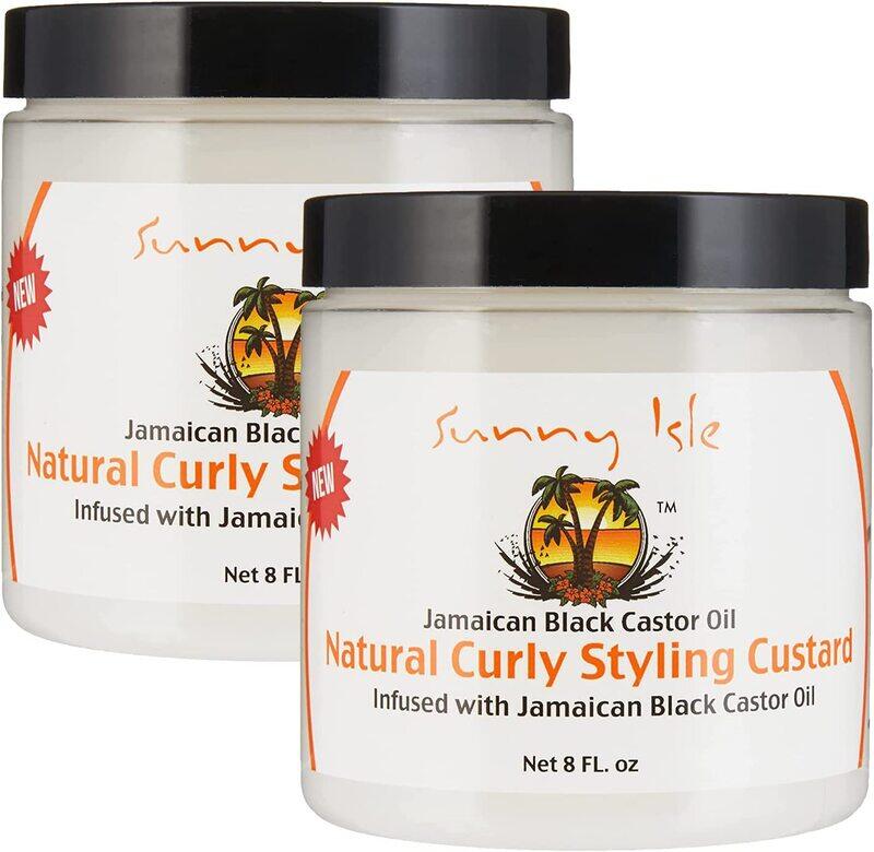 

Sunny Isle Jamaican Black Castor Oil Natural Curly Styling Custard for All Hair Types, 2x8oz