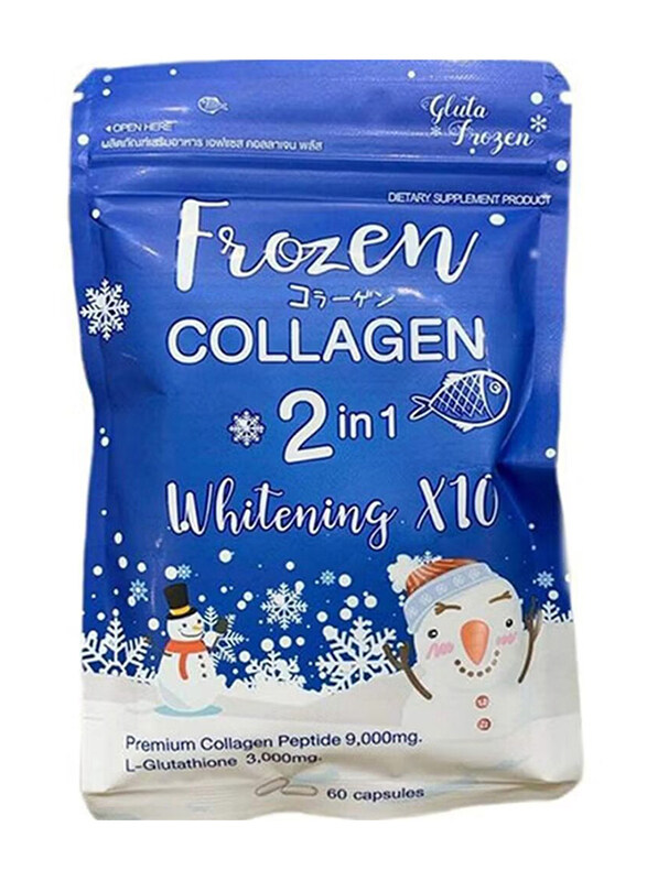 

Frozen Collagen 2-in-1 Whitening X10 Glutathione, 60 Capsules