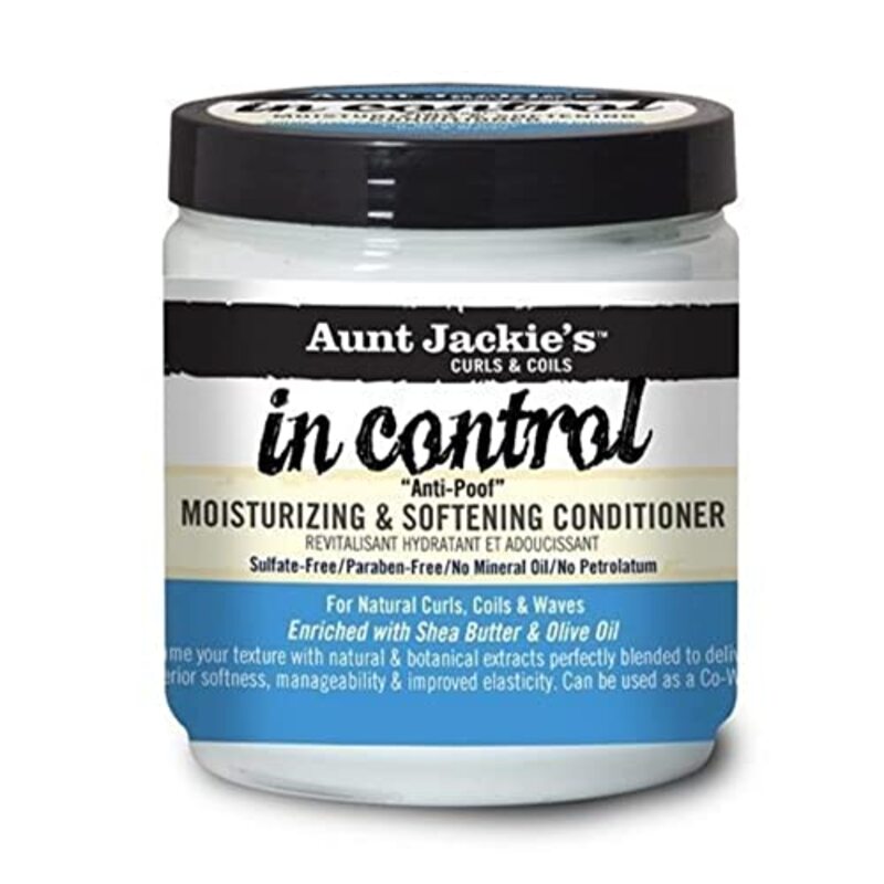 Aunt Jackie's Anti-Poof Moisturizing & Softening Conditioner for All Hair Types, 9 Oz