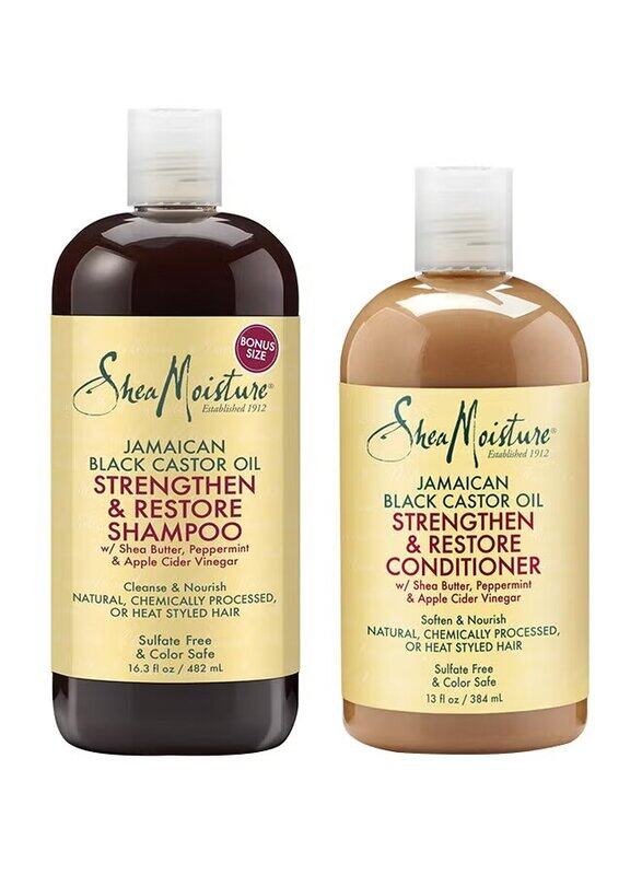 

Shea Moisture Jamaican Castor Oil Shampoo and Conditioner Set, 2 Pieces x 482ml