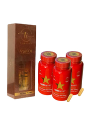 Hairtamin Hair Growth Vitamins for Fast Hair Growth with Biotin & Pure renewing Argan Oil, 3 x 30 Capsules