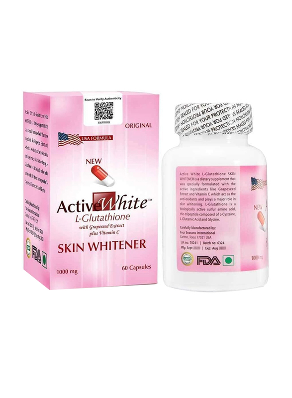 Active White L Glutathione High Antioxidants, 60 Capsules