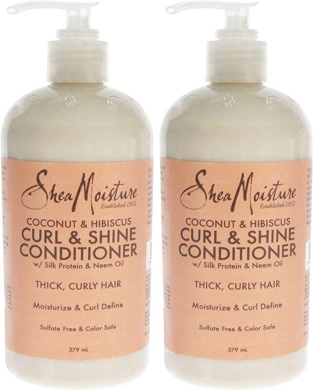 

Shea Moisture Coconut & Hibiscus Curl & Shine Conditioner For Unisex, 13Oz