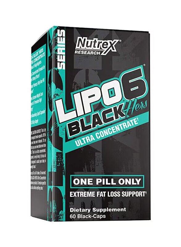 

Nutrex Research Lipo 6 Black Hers Dietary Supplement, 60 Capsules