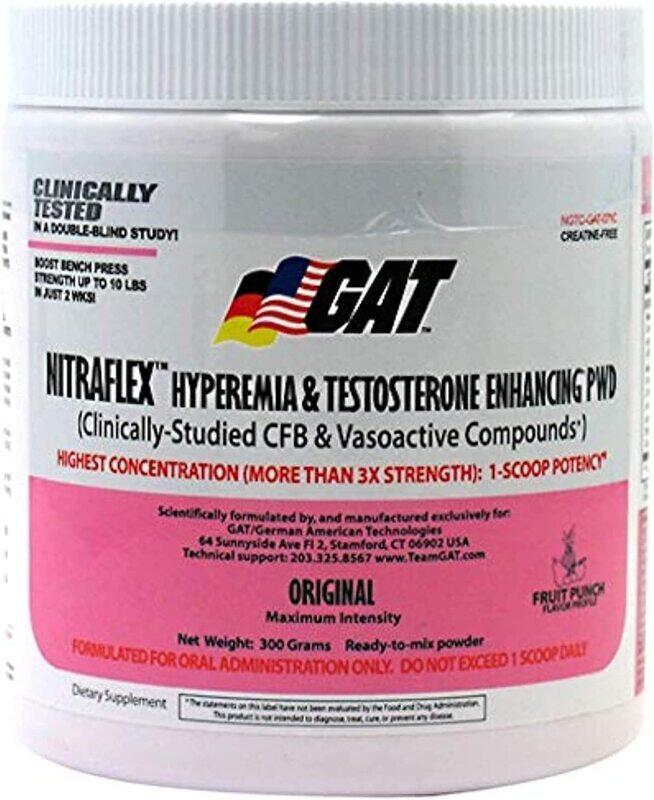 

Gat Nitraflex Hyperemia and Testosterone Enhancing, 300g, Fruit Punch