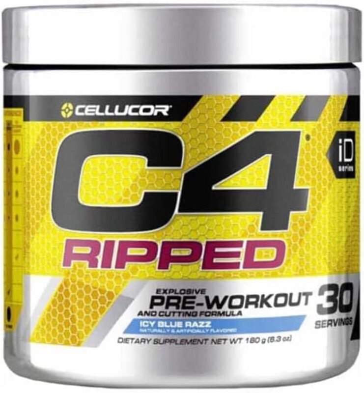 Cellucor C4 Ripped Explosive Pre-Workout Powder, 30 Servings, Tropical Punch