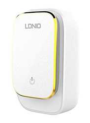 Ldnio 4-Port Portable USB Wall Charger with LED Light Travel Adapter, 4A, A4405, White
