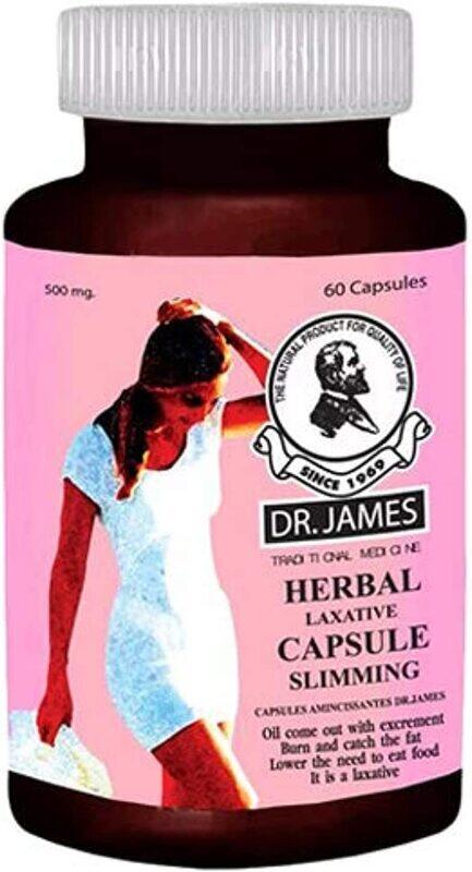 

Dr. James Natural Herbal Laxative Slimming Capsules, 500mg, 60 Capsules