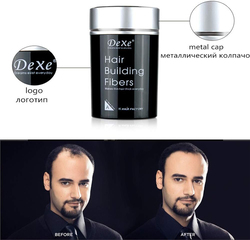 Dexe Hair Building Thickening Fibers for Man & Women, Black, 22g