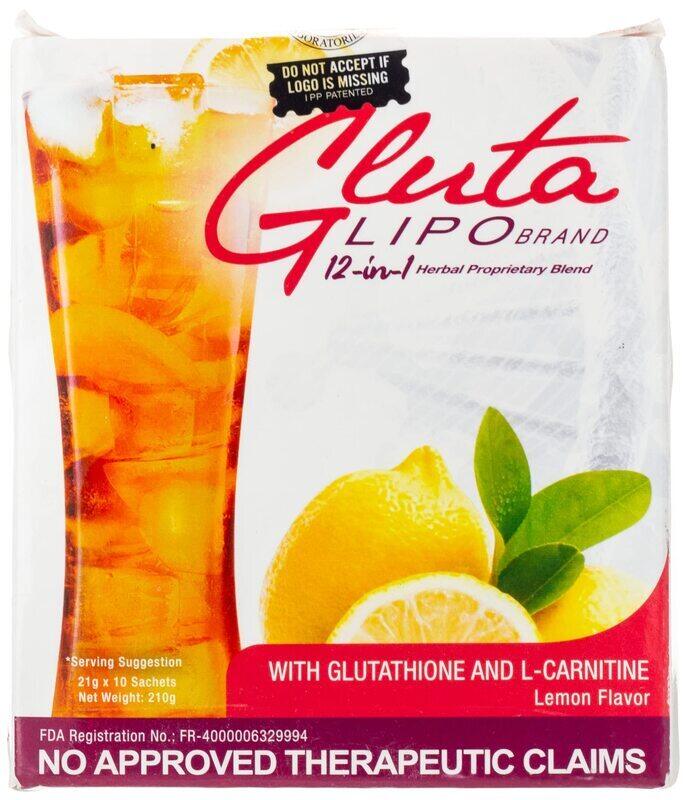 

Gluta Spa Lipo 12-in-1 Whitening & Slimming Juice, 210g, Lemon