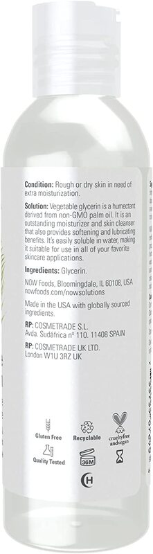 Now Solutions Vegetable Glycerin Oil, 4oz