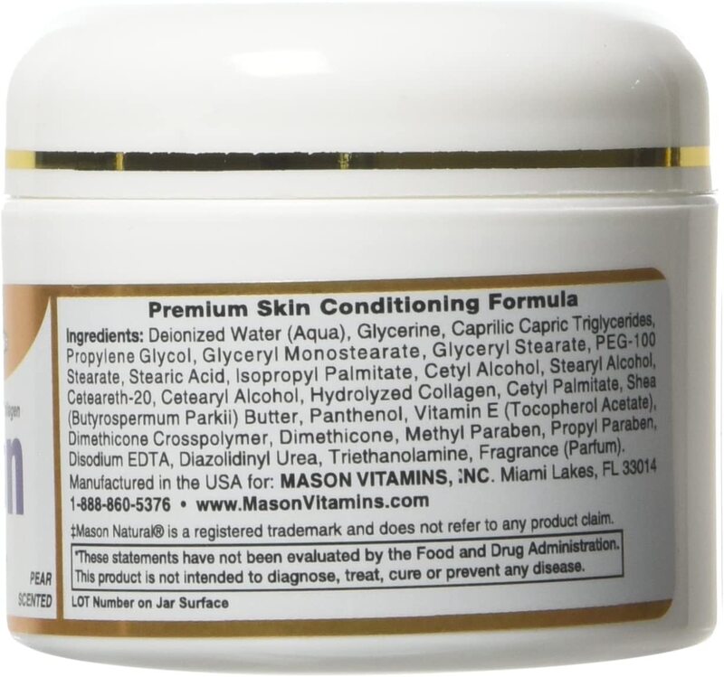 Mason Natural 100% Pure Collagen Beauty Cream, Pack of 3, 2oz