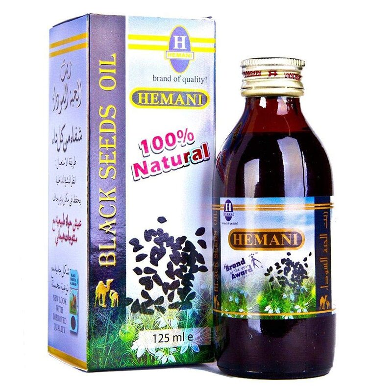 Hemani Black Seed Essential Hair Oil for All Hair Types, 125ml