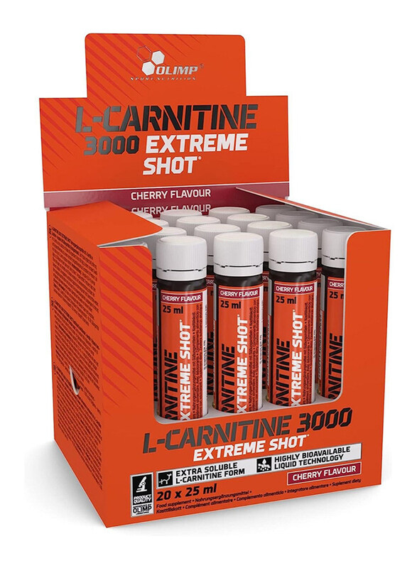 

Olimp L-Carnitine Forte 3000 Extreme Shot, 20 x 25ml, Cherry