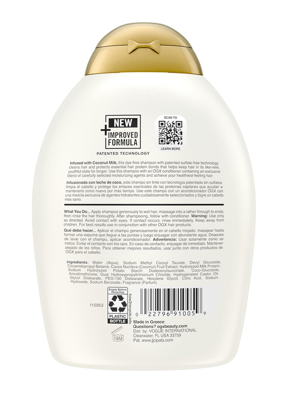 Ogx Nourishing+ Coconut Milk Shampoo, 385ml