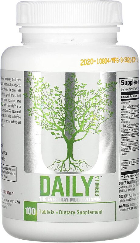 Universal Nutrition Daily Formula Multi Vitamin, 100 Tablets