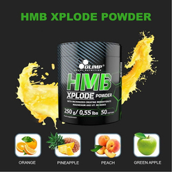 Olimp Nutrition Hmb Xplode Pre-Workout Booster with Micronised Creatine Magnesium and Vitamin B6 Powder, 250g, Peach