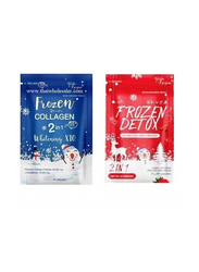 Frozen Detox and Collagen Whitening x 10 Glutathione Double Pack, 60 Capsules x 2 Piece