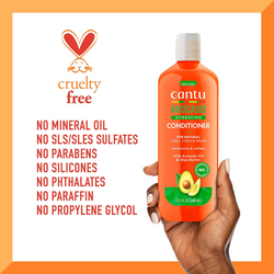 Cantu Avocado Hydrating Silicone-Free Conditioner with Pure Shea Butter, 2 x 400ml