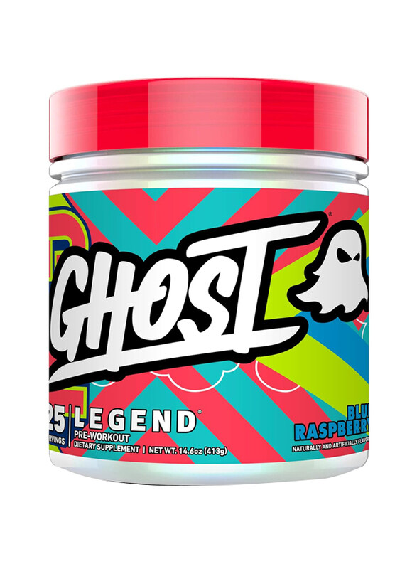 

Ghost Legend V2 Pre-Workout Energy Powder, 25 Servings, Blue Raspberry