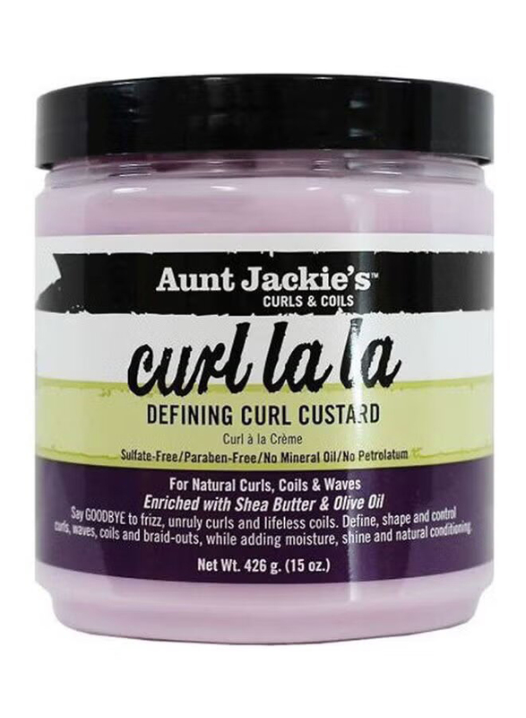 Aunt Jackie's Curl La La Defining Curl Custard for Curly Hair, 426gm