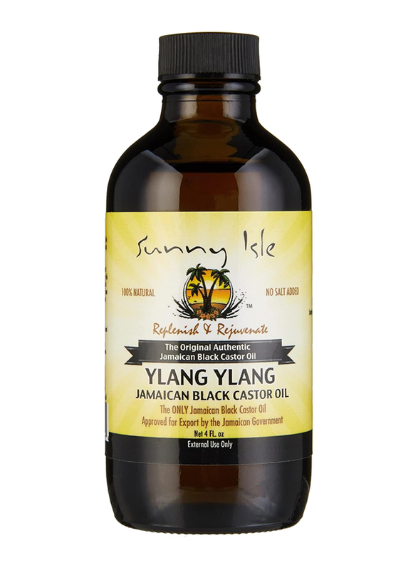 Sunny Isle Ylang Jamaican Black Natural Castor Oil for Damaged Hair, 4 Oz