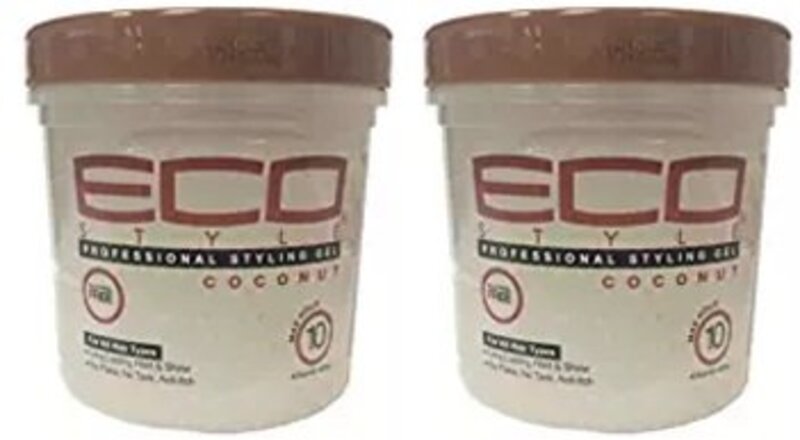 Eco Style Coconut Styling Gel for All Hair Types, 2 x 16oz