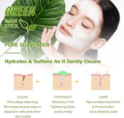 Bbymie Purifying Solid Green Tea Mask Stick for Blackhead Deep Clean Pore & Moisturizing, 2 Pieces x 40 gm