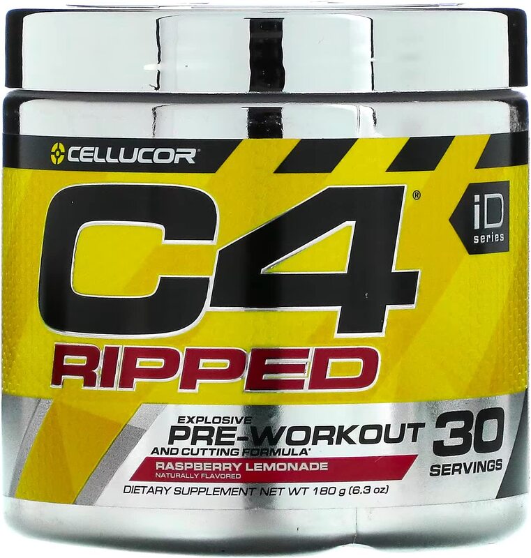 Cellucor C4 Ripped Pre Workout Powder, 180 gm, Raspberry Lemonade