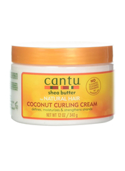 Cantu Natural Hair Coconut Curling Cream Jar for Curly Hair, 2 x 340g