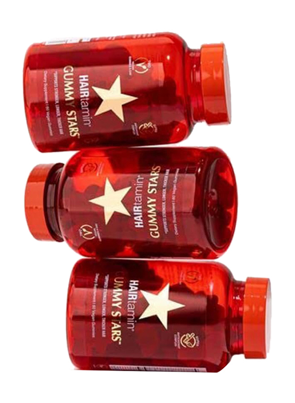 Hairtamin Gummy Stars Hair Vitamin, 60 Gummies