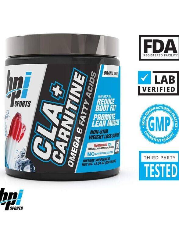 

BPI Sports CLA + Carnitine Conjugated Linoleic Acid Caffeine Free for Men & Women, 50 Servings, Rainbow Ice